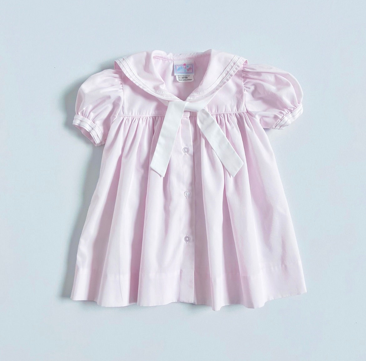 Vintage Petit Ami Pastel Pink Sailor Dress 6M Etsy Canada