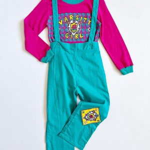 Vintage Pierre Bonee “Versity Girl” Rose Print Outfit Set 4T