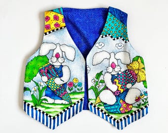 Chaleco vintage de conejo para niños pequeños, talla única
