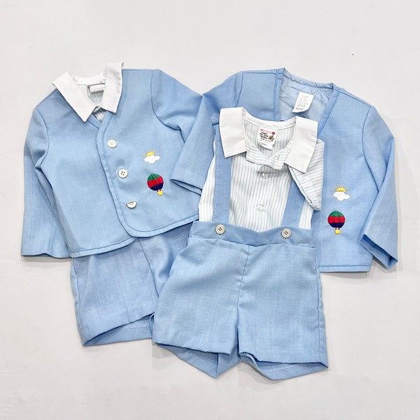 Vintage Winnie the Pooh Outfit Set Pastel Blue M/9-12M