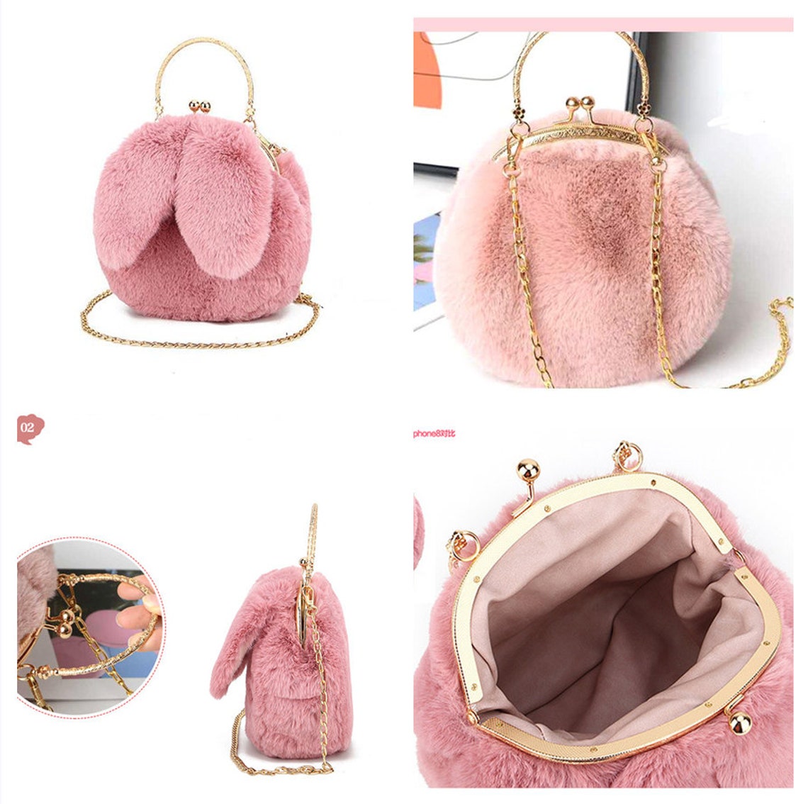 Soft Fashion Rabbit Ear Bag Etsy