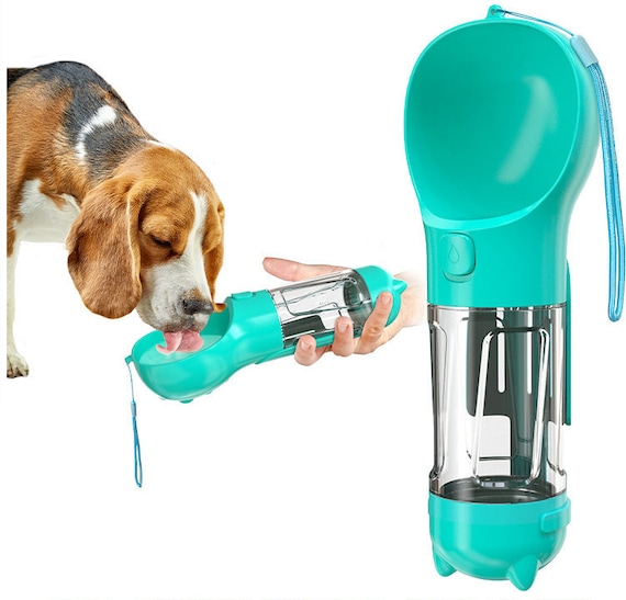 Portable Dog Food Feeder, Poop Scoop, Water Dispenser 4 in 1 Dog