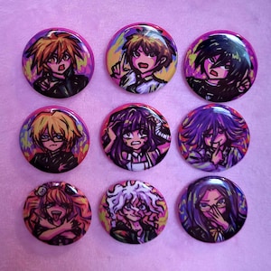 1.25&quot; Danganronpa Buttons (set 1)