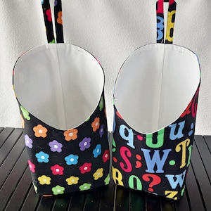 Baumwoll-Regenbogen-Stoff Teardrop Korb Pod Box Wasserabweisende Futter hängende Leinwand Nachhaltige Lagerung Organizer Bin Geschenk Kinderzimmer Dekor