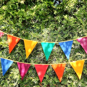 Rainbow Flag Bunting Banner Pride Decoration Wall Hanging Double Sided Pennants 6/12 Flags Indoor/Outdoor LGBTQ Decor Water Repellent Fabric