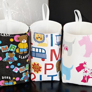 Kids Room Cotton Fabric Basket Pod Box Hanging Waterproof Lining Canvas Sustainable Storage Organizer Bin Housewarming Gift Nursery Decor