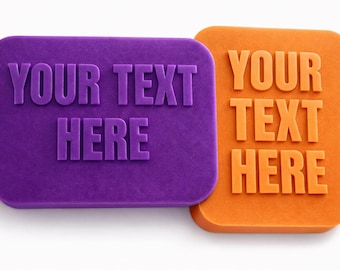 Custom Text Embossed Soap Bar – Handmade Vegan Gift