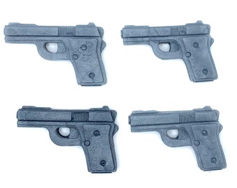 Stocking Stuffer Gun Soap Gift- Pistol Gift (Mini) - Novelty Soap(2)- Handmade, Vegetable Based, Paraben Free, Preservative Free, PG Free