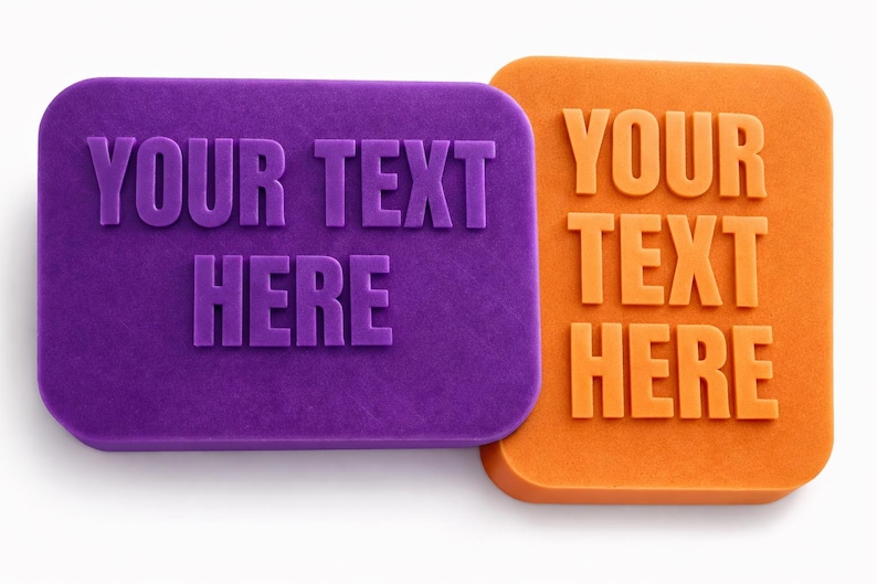 Custom Text Soap Bar-Custom Gift- Embossed Handmade,Vegetable Based, Paraben Free,Preservative Free, Polyethylene Glycol Free,Vegan Friendly image 4