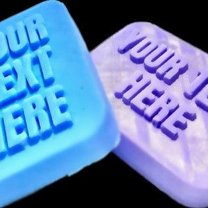 Custom Text Soap Bar-Custom Gift- Embossed Handmade,Vegetable Based, Paraben Free,Preservative Free, Polyethylene Glycol Free,Vegan Friendly