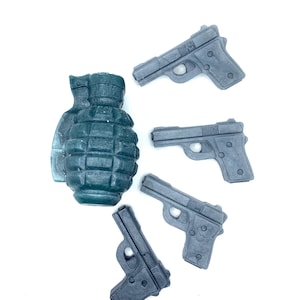Grenade & Mini Gun Soap Set - Novelty Vegan Soap Gift