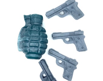 Grenade & Mini Gun Soap Set - Novelty Vegan Soap Gift