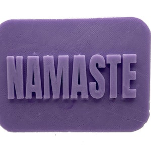 Namaste Gift Soap Bar- Embossed- Handmade, Vegetable Based, Paraben Free, Preservative Free, Polyethylene Glycol Free, Vegan Friendly