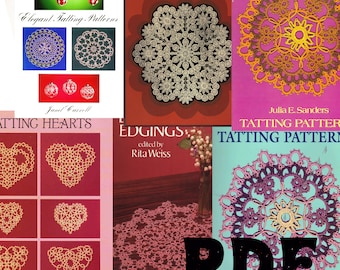 Books of tatting  pdf file contains 100+ lace patterns, vintage patterns