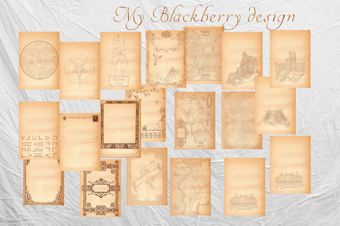 45 Blank Book of Shadows Printable Pages Set, Grimoire Pages, Wicca 45 Blank Book of Shadows Printable Pages Set, Grimoire Pages, Wicca