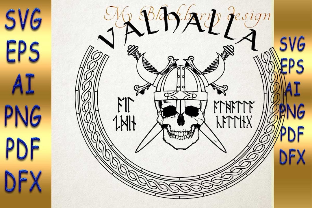 Viking Svg, Skull Norse Mythology Art SVG, PDF, EPS, Png, Dxf, Tiff
