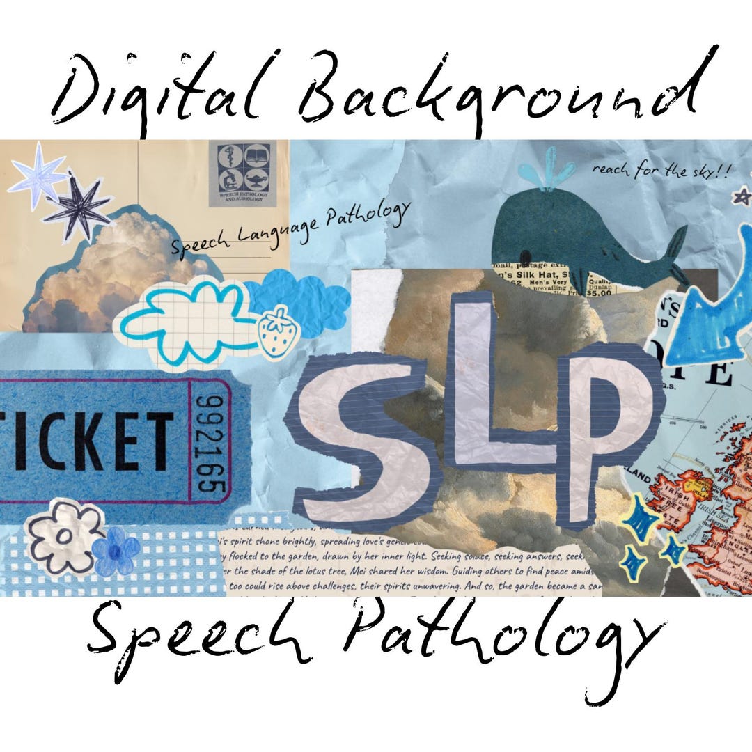 Slp Backround Speech Language Pathology Desktop Wallpaper - Blue - Etsy