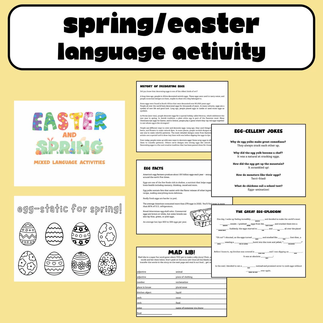 Easter/spring Speech Therapy Activities - Upper Elementary School Age ...