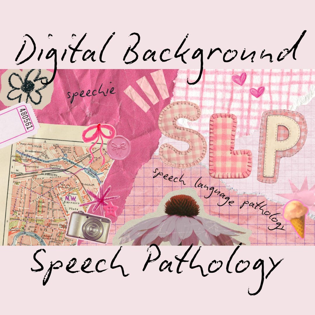 Slp Backround Speech Language Pathology Desktop Wallpaper - Pink - Etsy