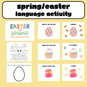 Easter/Spring Speech Therapy Activities - Lower Elementary School Age