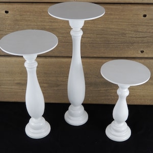 Pedestales/elevadores BLANCOS ALTOS para exhibidores, elevadores para artículos pequeños, soportes de base