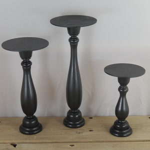 BLACK TALL Pedestals/Risers for displays, risers for small items, base stands