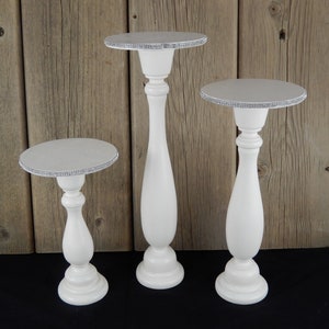 CREAM TALL w/ Bling Rhinestones; Pedestals/Risers/Stands for displays; Lift small items.