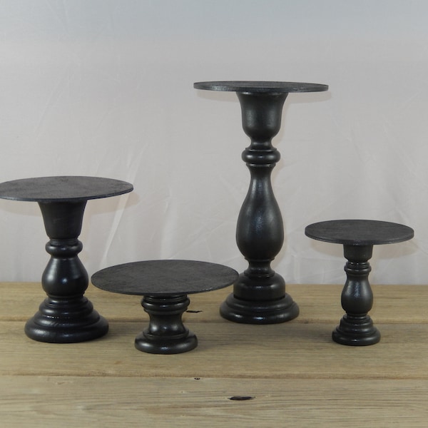 BLACK Pedestals/Risers for displays, risers for small items, base stands