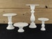 CREAM/IVORY- Pedestals/Risers for displays, risers for small items, base stands 