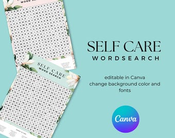 Self-Care Word Search Puzzle: Printable Relaxation Activity (PDF)