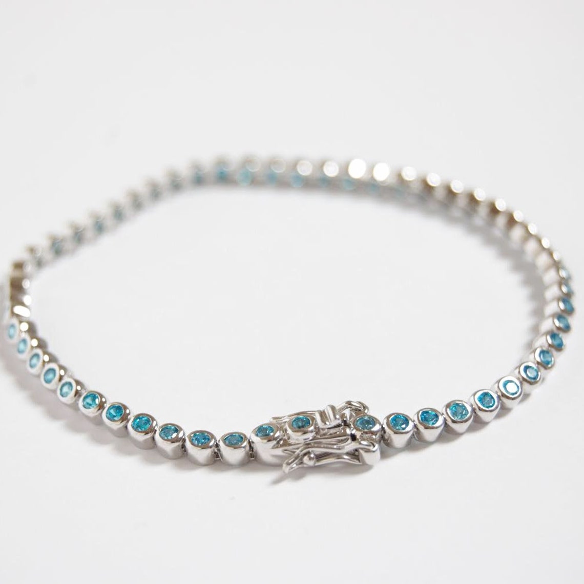 Turquoise Tennis Bracelet Summer Tennis Bracelet Summer Etsy