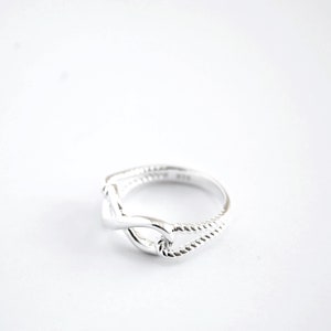 Infinity Ring, Sterling Silver Infinity Ring, Rope Infinity Ring ...