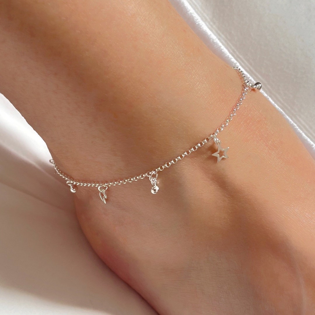 ❤はるるんさま❤2025年Bracelet❤✨️ Moon & Stars Sterling Silver Bracelet, Moon Bracelet, Charm