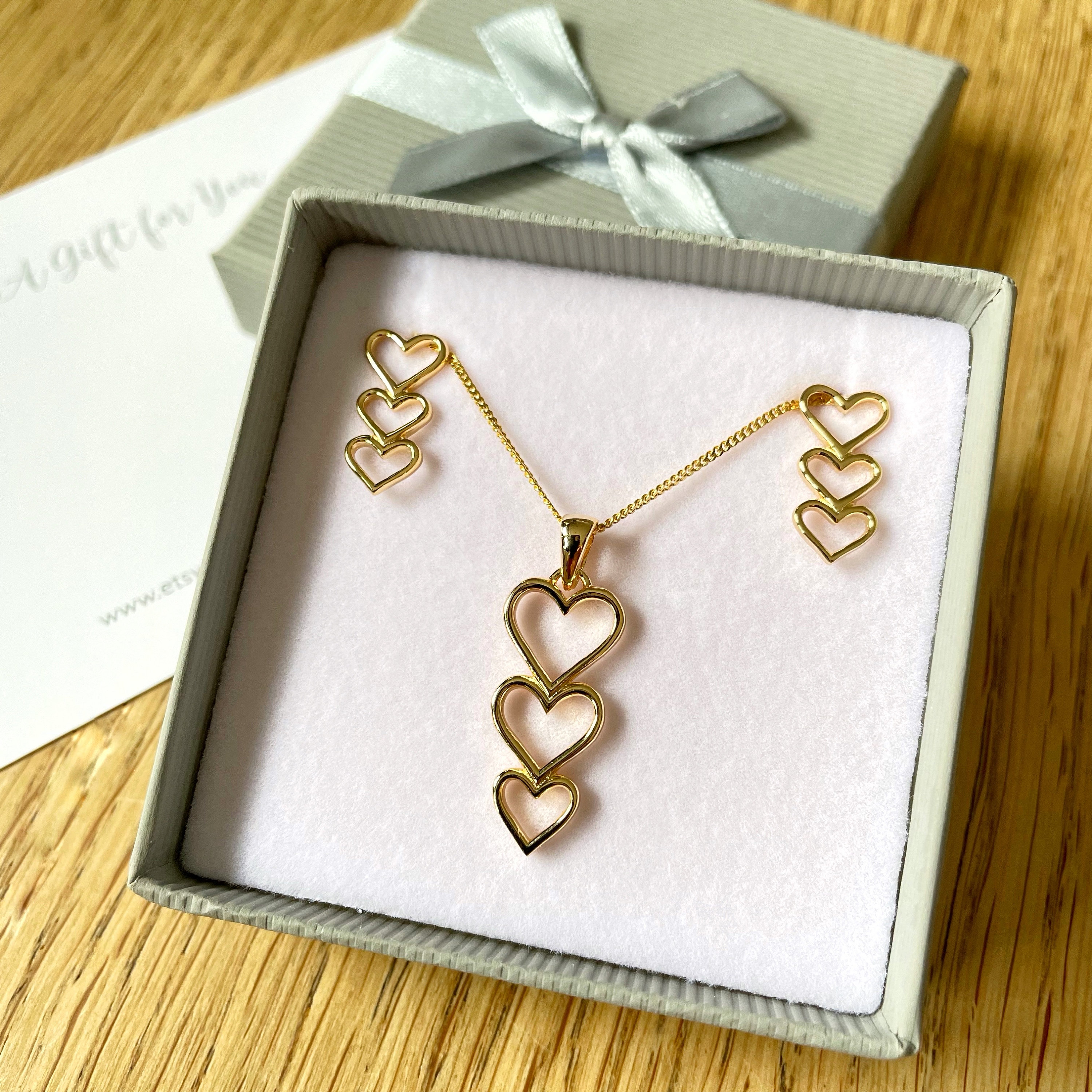 [Golden dew] 韓国☆18K Gold☆Open Your Heart 3 Necklace Golden dew] 韓国☆18K Gold☆Open Your Heart 3 Necklace
