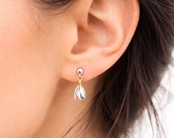 Sterling Silver Snowdrop Earrings: January Birth Flower Jewellery