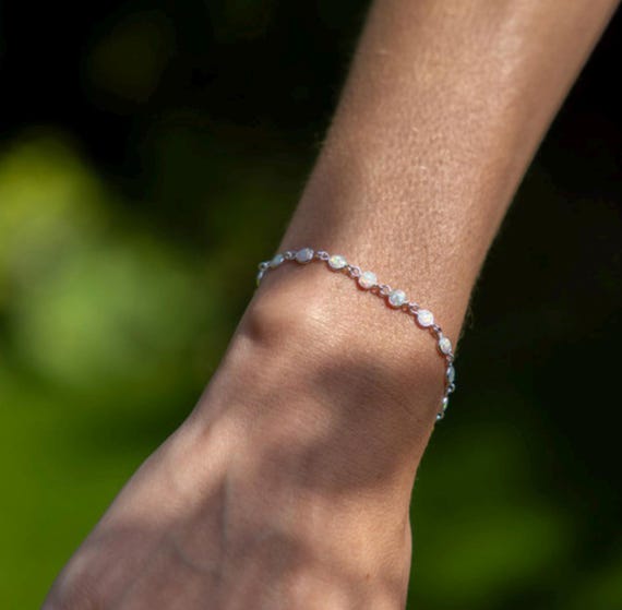 Bracciale Ragazza In Argento 925 Con Opale - Simbolo Infinito - Regalo Festa Della Mamma