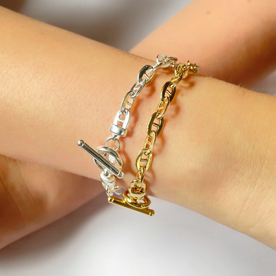 US Exclusive T-Bar Anchor Chain Bracelet
