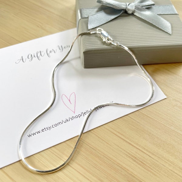 Sterling Silver Anklet, Snake Chain Ankle Bracelet, Ankle Bracelet, Minimalist Anklet, Bridesmaid Gift, Gift For Her, Wedding Anklet