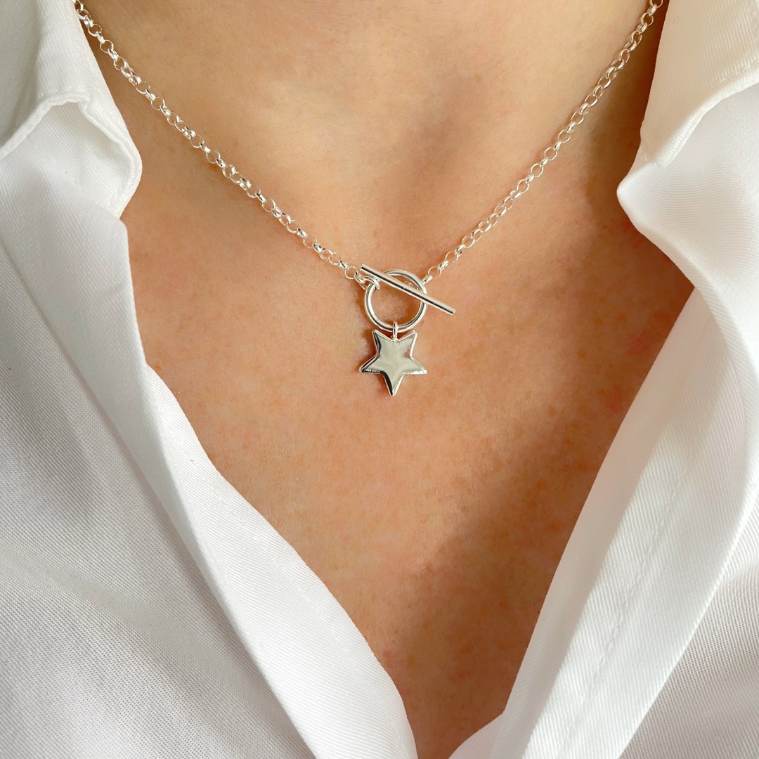☆TATIANA☆ Silver 925 Star and Ball Necklace NZ2139 il_1080xN.4386641110_noqj.jpg