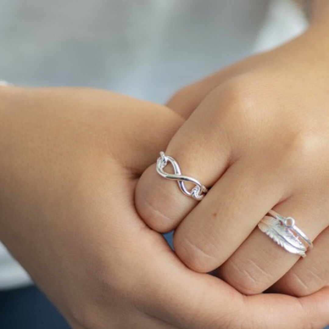 Infinity Ring, Sterling Silver Infinity Ring, Rope Infinity Ring ...