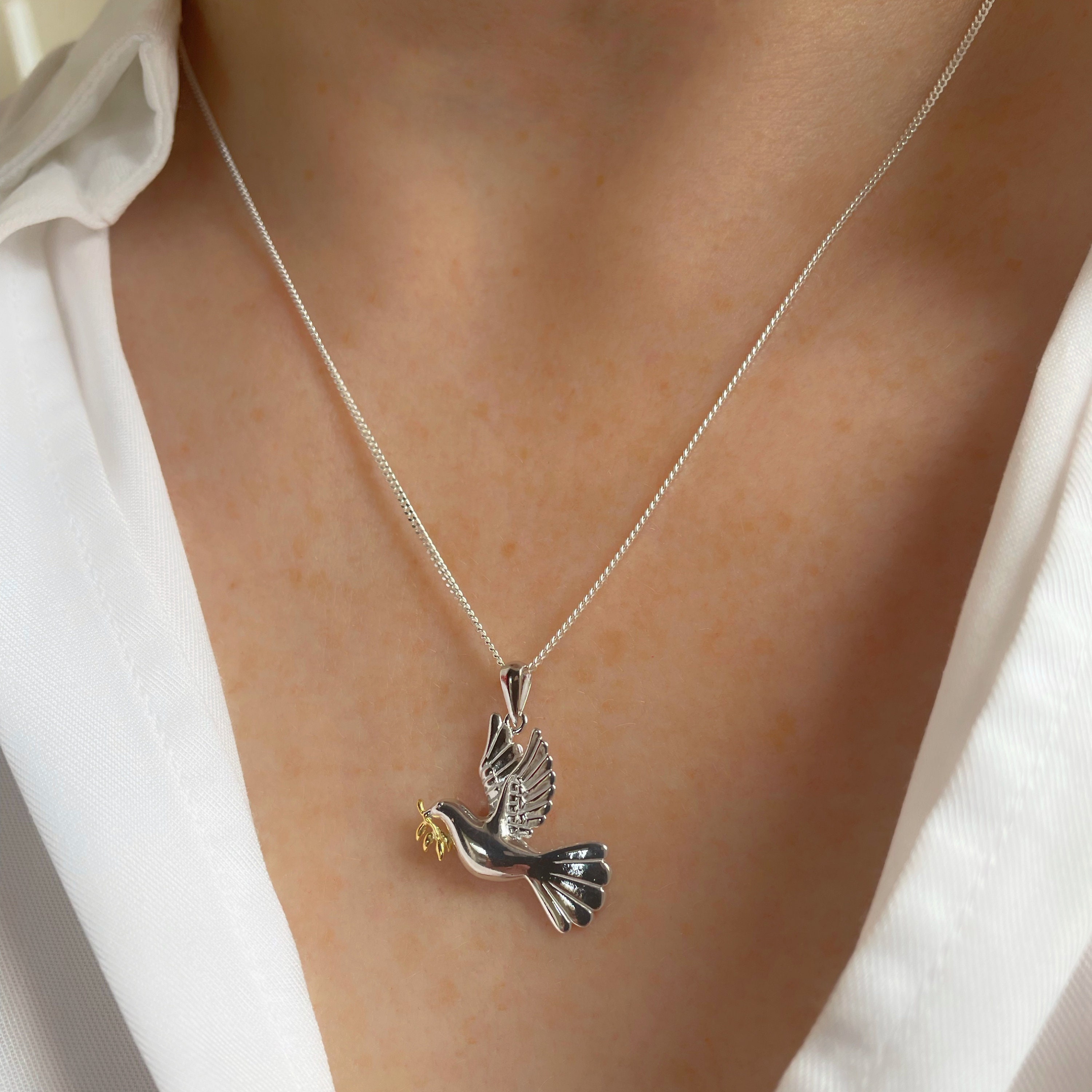 Pivot Ella's Silver Dove Necklace | Shop from Crisis Online
