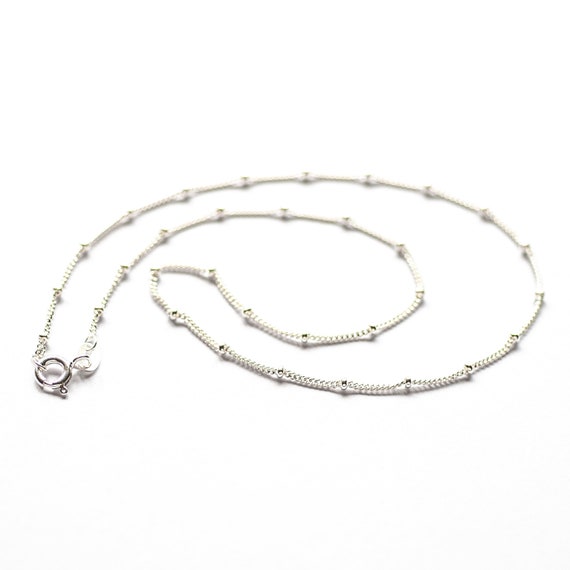 Satellite Necklace, 14” 16” 18” 20” 22” 24” 925 Sterling