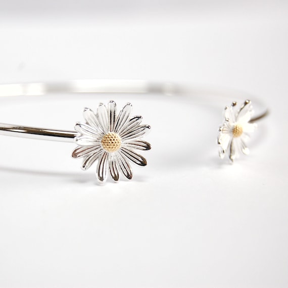 ★早期完売★SILVER TAG★Bracelet SIB-SD Daisy Bracelet★人気 Daisy Bracelet, Daisy Bangle, 925 Sterling Silver Bracelet