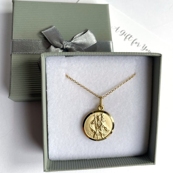 Gold St Christopher Necklace