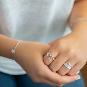 Infinity Ring, Sterling Silver Infinity Ring, Rope Infinity Ring ...