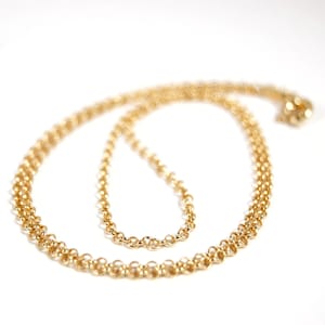 10K Gold Plated Belcher Necklace: Sterling Silver Rolo Chain
