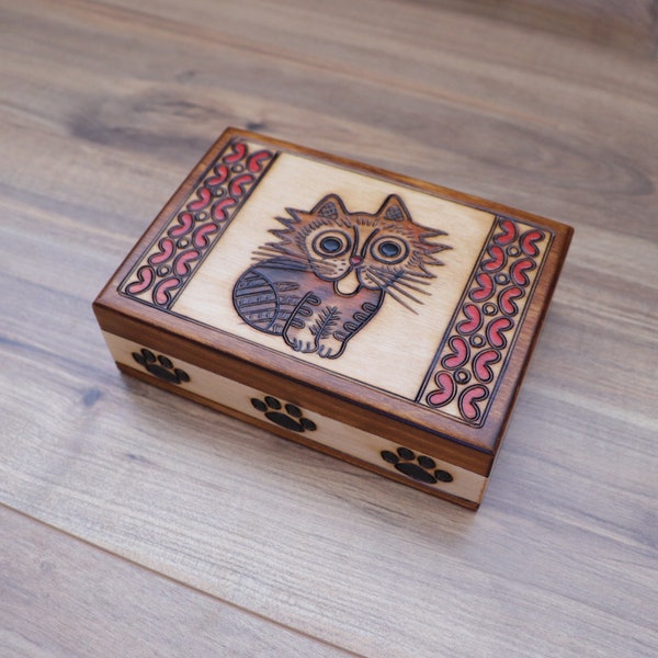Cat Keepsake Box Etsy