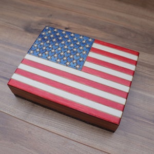 American flag box/keepsake box(small)