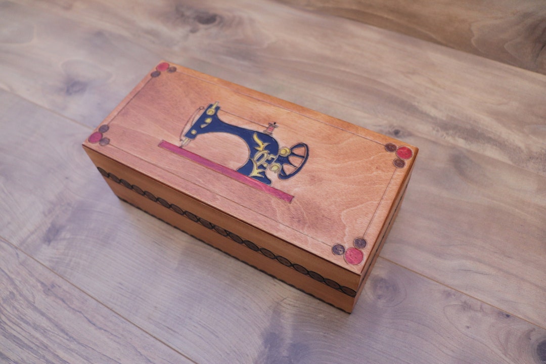 Wooden Sewing Boxmediumsewing Gift/sewing Organizer/sewing Storage Box