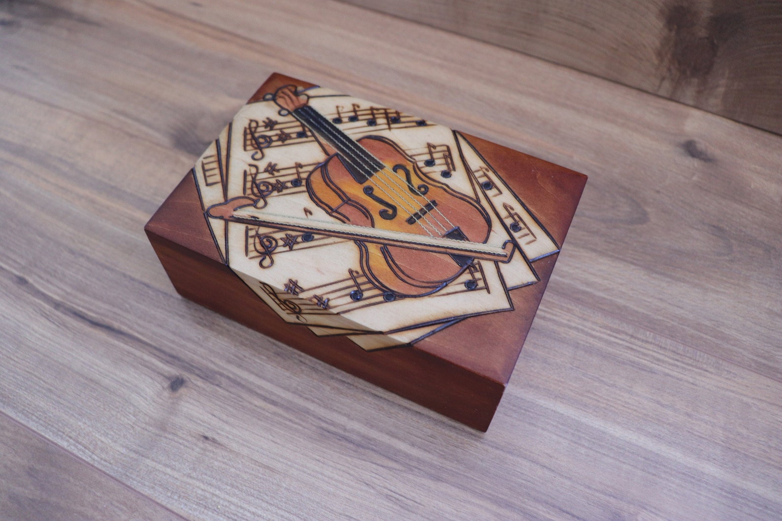 Violin keepsake box Etsy
